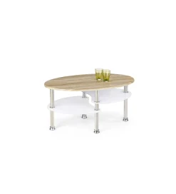 Ława MEDEA 90 cm w kolorze dąb sonoma z dodatkiem koloru białego