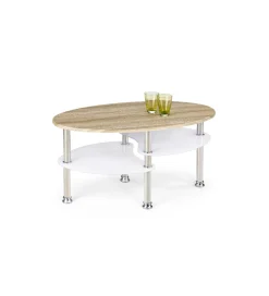 Ława MEDEA 90 cm w kolorze dąb sonoma z dodatkiem koloru białego