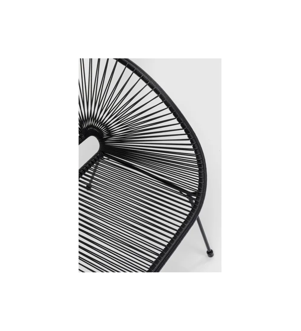 Ławka ACAPULCO 121 cm mono czarna