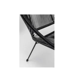 Ławka ACAPULCO 121 cm mono czarna
