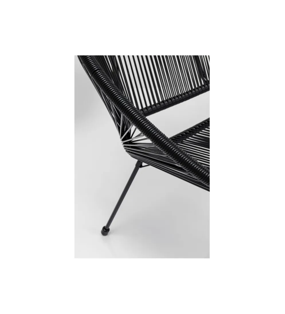 Ławka ACAPULCO 121 cm mono czarna