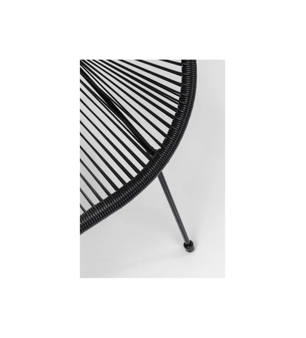 Ławka ACAPULCO 121 cm mono czarna