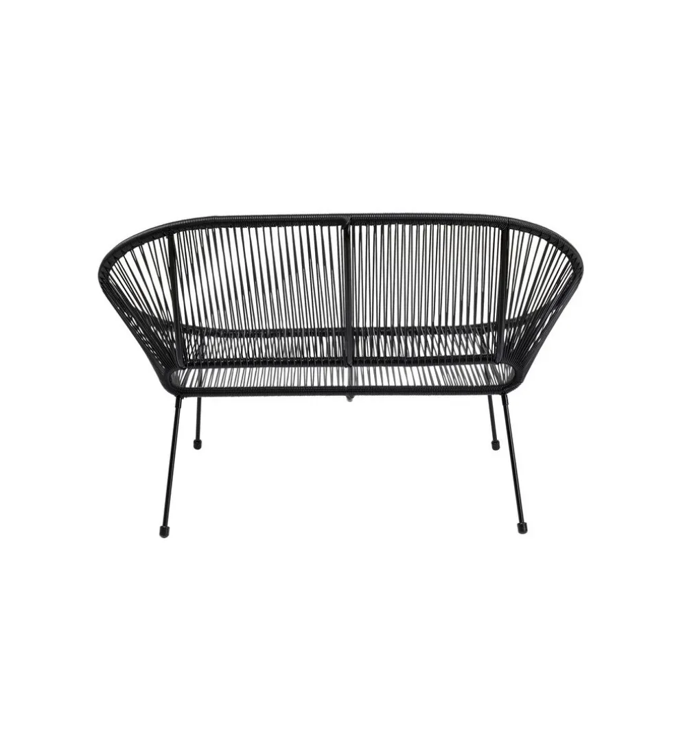 Ławka ACAPULCO 121 cm mono czarna