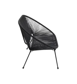 Ławka ACAPULCO 121 cm mono czarna