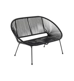 Ławka ACAPULCO 121 cm mono czarna