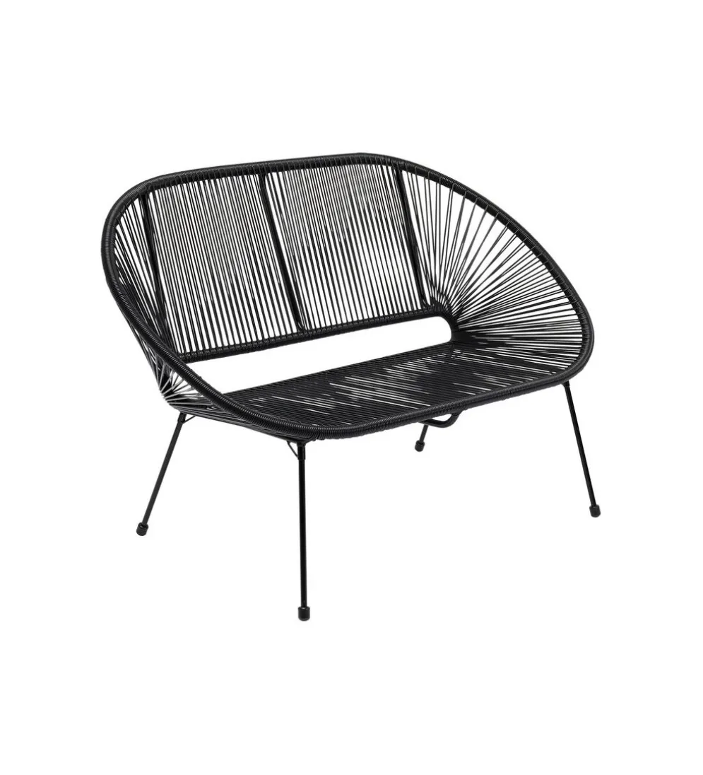 Ławka ACAPULCO 121 cm mono czarna