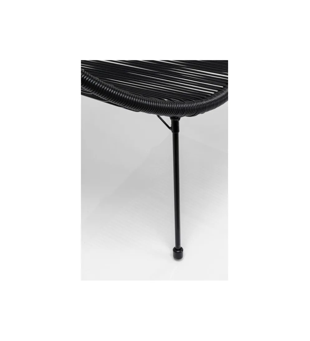 Ławka ACAPULCO 121 cm mono czarna