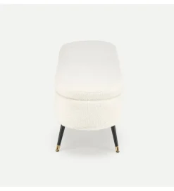 Ławka AVEIRO 120 cm z pojemnikiem Bouclé kremowa