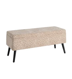 Ławka BAUL 100 cm beżowo kremowa panterka