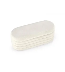 Ławka BLISS 105 cm bouclé kremowe z pojemnikiem