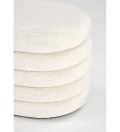 Ławka BLISS 105 cm bouclé kremowe z pojemnikiem