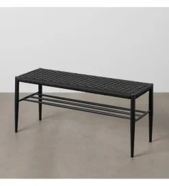 Ławka BONKEMO 100 cm czarna