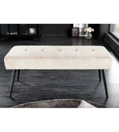Ławka BOUTIQUE 100 cm beżowy sztruks
