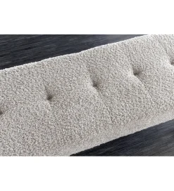 Ławka BOUTIQUE 100 cm tkanina bouclé szampański greige