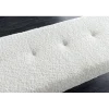 Ławka BOUTIQUE 100 cm tkanina bouclé biała