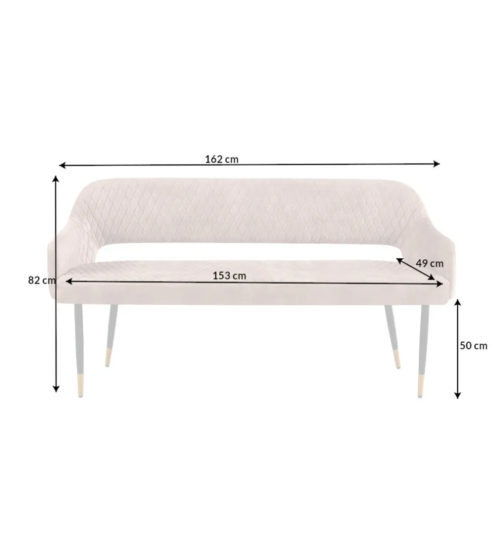 Ławka ETIENNE Paris 162 cm greige