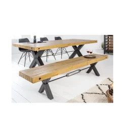 Ławka FACTORY Thor 200 cm drewno sosna brąz