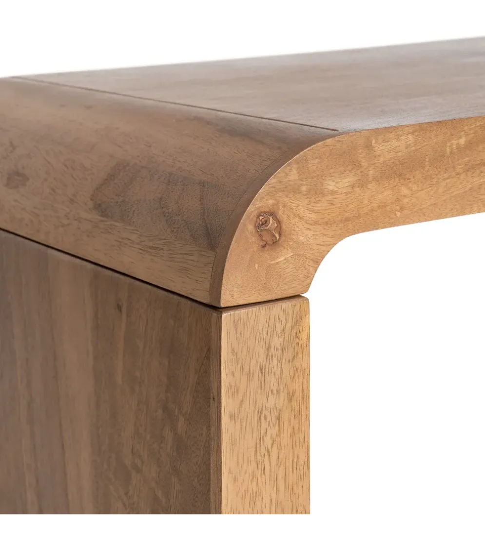 Ławka GALT 147 cm drewno mango naturalna