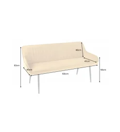 Ławka HAVIER Turin 160 cm musztardowo-żółta