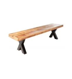 Ławka Iron Craft X 160 cm drewno Mango