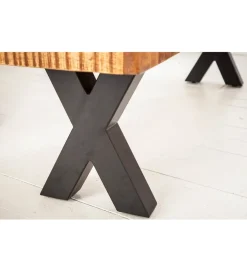 Ławka Iron Craft X 160 cm drewno Mango