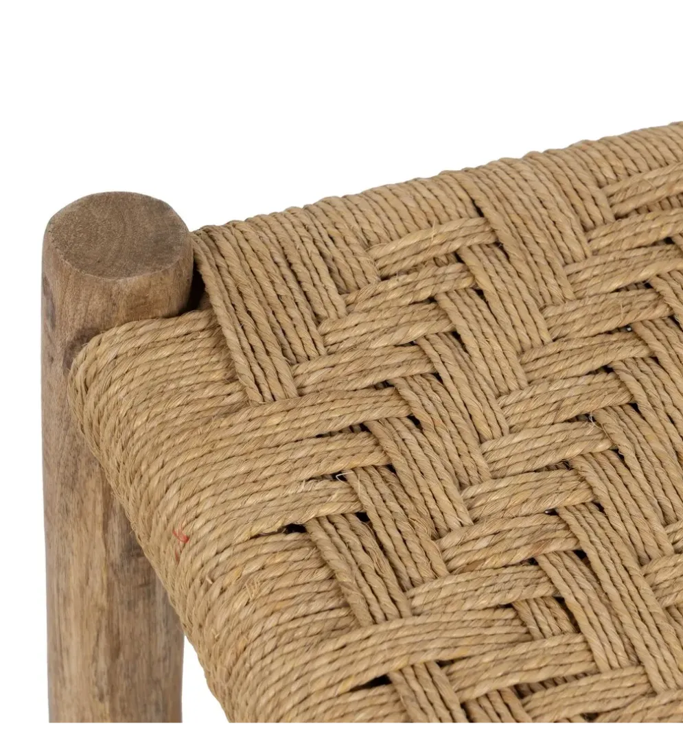 Ławka NEBERNLI 92 cm drewno mango naturalna