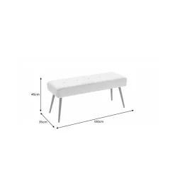 Ławka OLIWIA III 100 cm szturks ciemnoszara