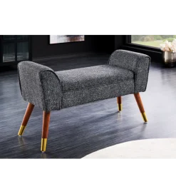 Ławka SCARLETT 90 cm tkanina bouclé antracyt