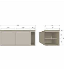 Ławka SETTLE 108 cm dust