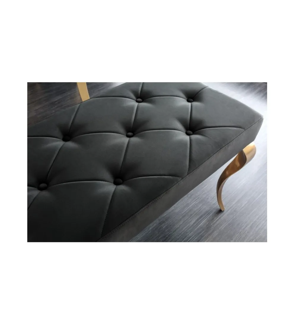 Ławka TRENTINO Modern Barock 172 cm czarna