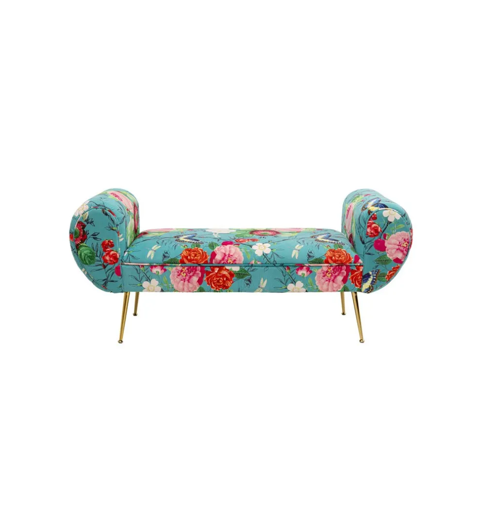 Ławka TRONO FLOWER FEVER 140 cm niebieska