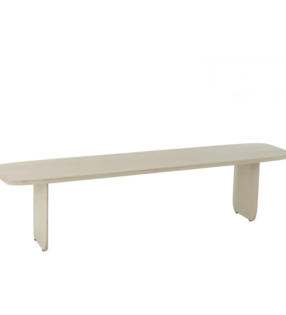 Ławka VIOLEN 190 cm drewno akcja biała