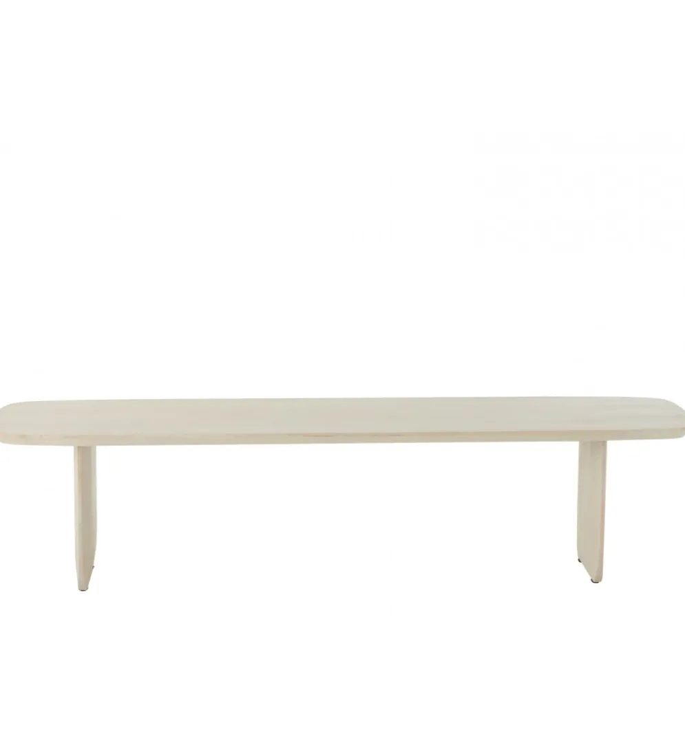 Ławka VIOLEN 190 cm drewno akcja biała