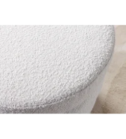 Ławka VOQUE 115 cm z pojemnikiem Bouclé kremowo biała