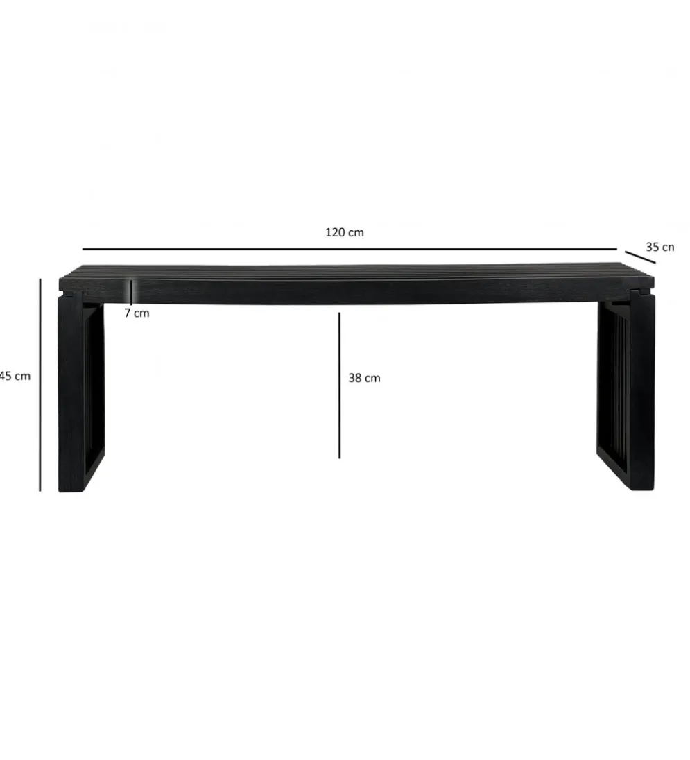 Ławka WOHNLING 120 cm drewno akacja czarna
