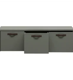 Ławka ze schowkiem STAGE 120 cm drewno sosny zielona