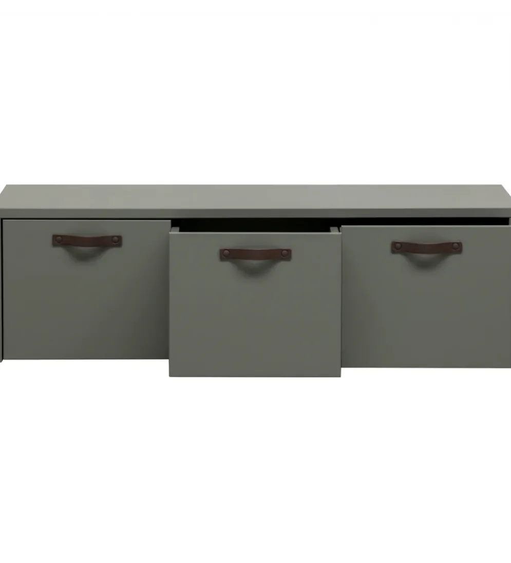 Ławka ze schowkiem STAGE 120 cm drewno sosny zielona