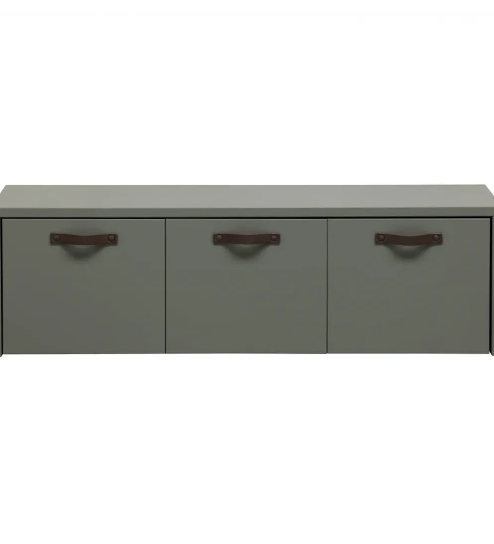 Ławka ze schowkiem STAGE 120 cm drewno sosny zielona