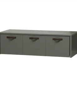 Ławka ze schowkiem STAGE 120 cm drewno sosny zielona