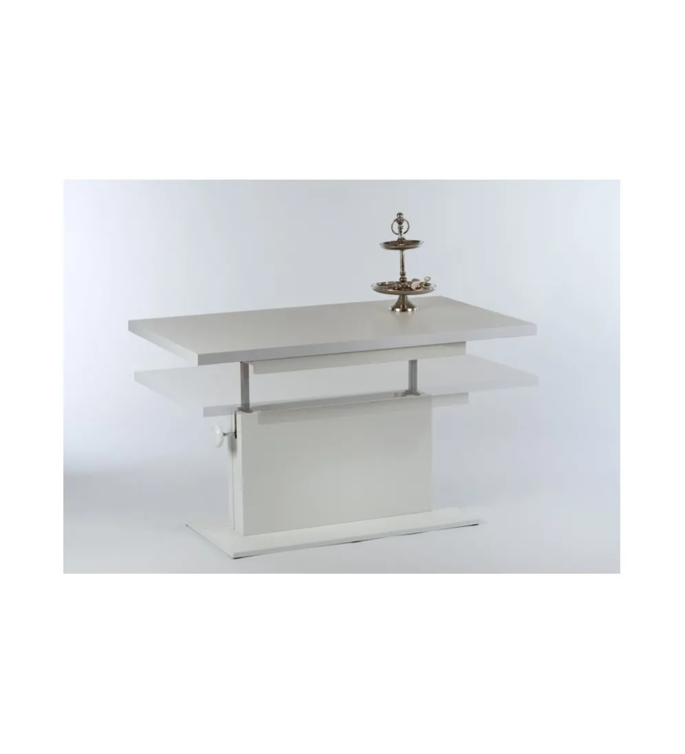 Ławo stół rozkładany MONACO 120 cm -160 cm biały
