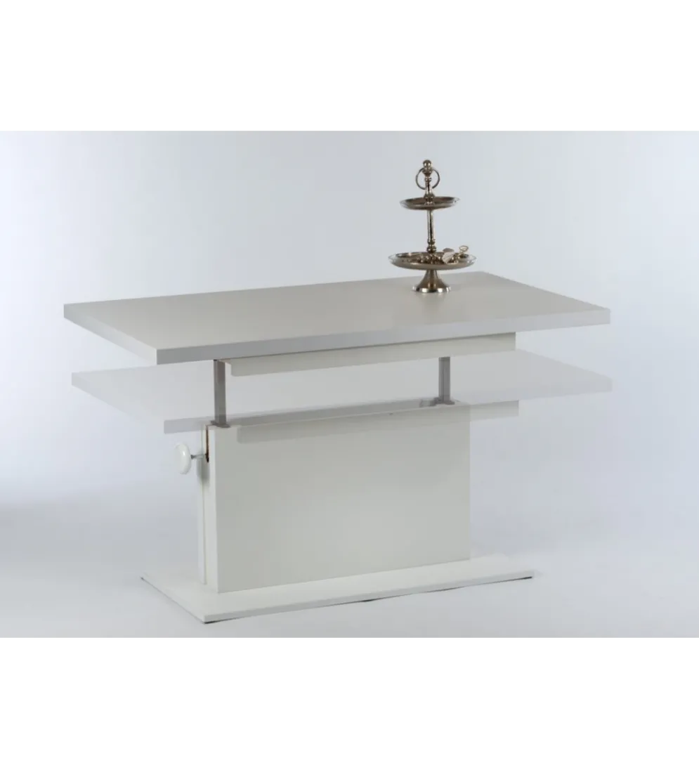 Ławo stół rozkładany MONACO 120 cm -160 cm biały