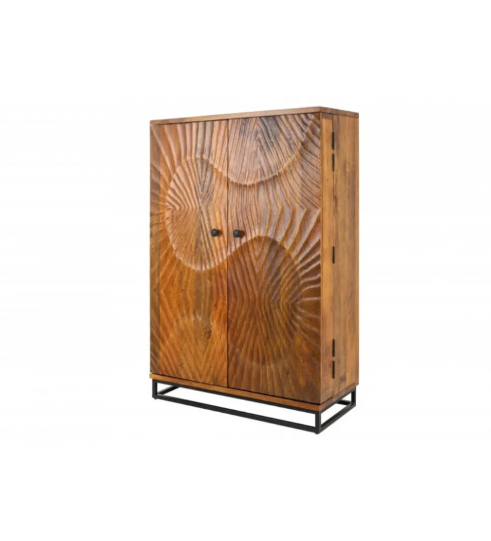 Barek komoda DAVIDE Scorpion 140 cm drewno mango brąz