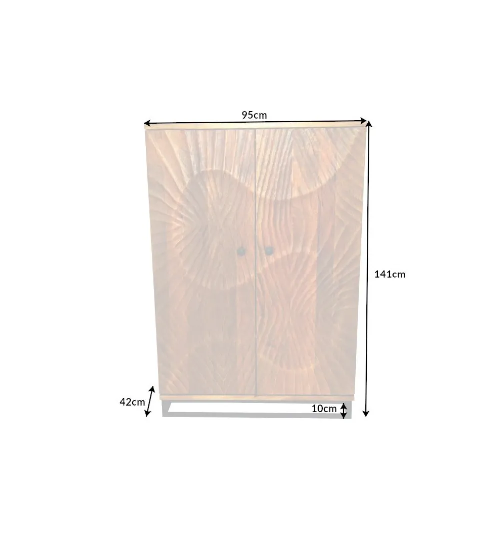Barek komoda DAVIDE Scorpion 140 cm drewno mango brąz