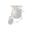 Barek stolik kawowy SCOOTER 120 cm blat drewno mango