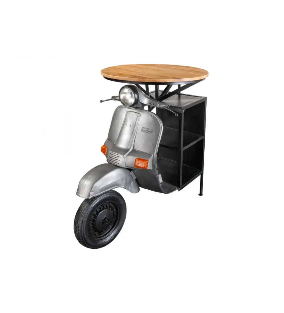 Barek stolik kawowy SCOOTER 120 cm blat drewno mango