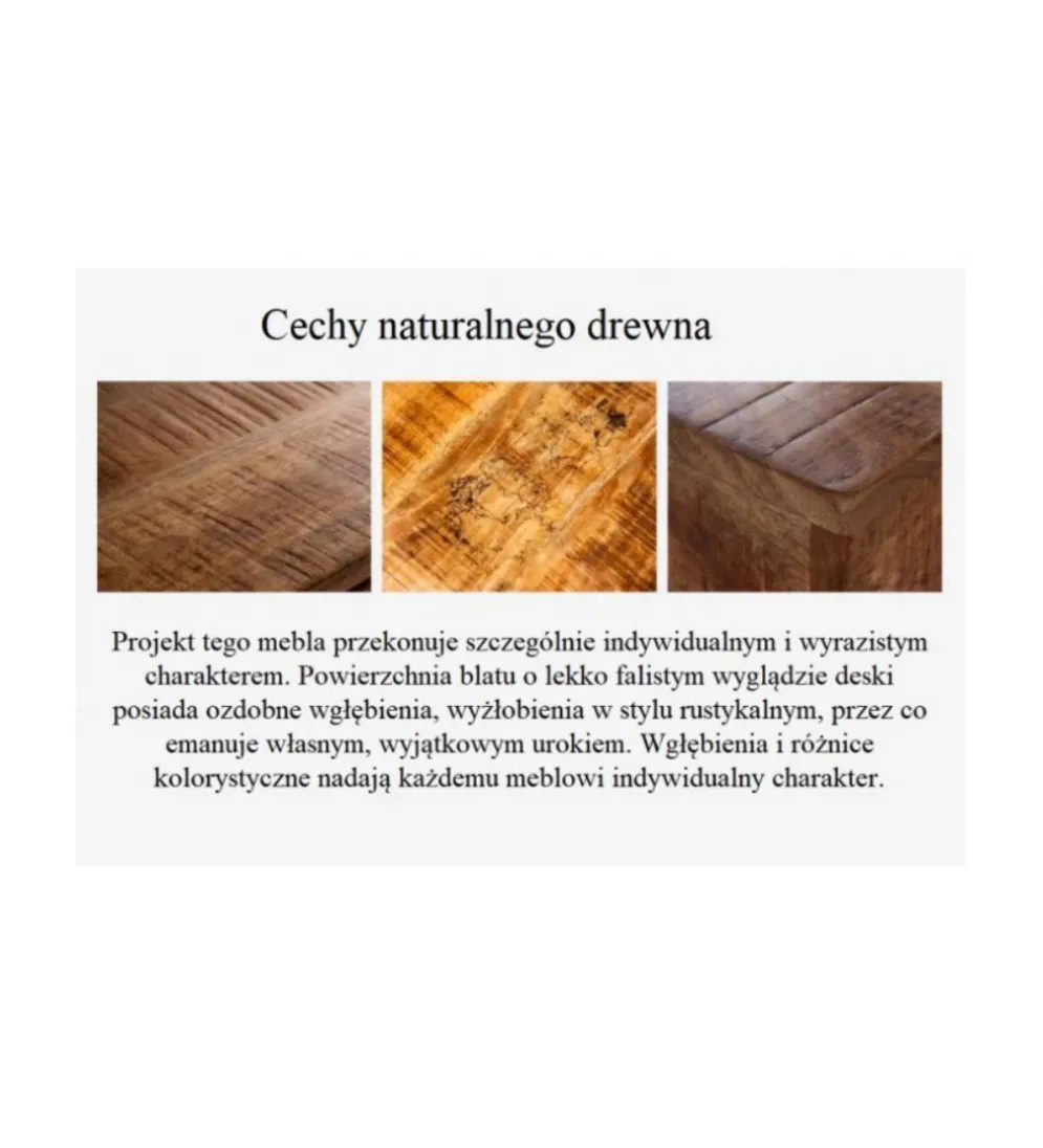 BAREK SWEET GOLDEN SUNSET 140 cm drewno mango turkusowy