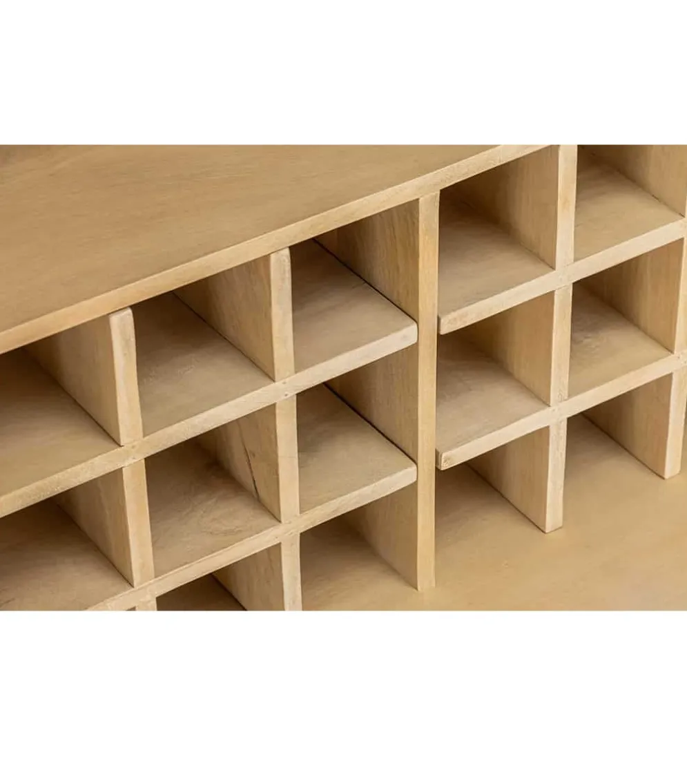 Barek TORINGU 95 cm bielone drewno mango