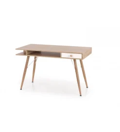 Biurko DOLORES 120 cm w odcieniu dąb sonoma - biały