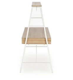 Biurko dwustanowiskowe COAST 139 cm w kolorze dąb sonoma biały