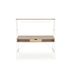 Biurko dwustanowiskowe COAST 139 cm w kolorze dąb sonoma biały